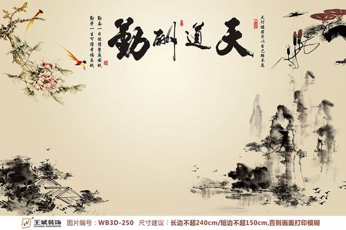 WB3D-250-天道酬勤電視背景墻