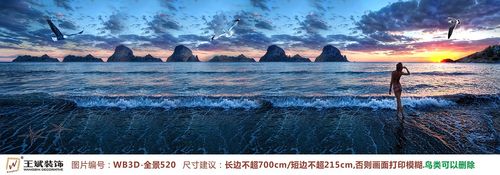 WB3D-全景520-海邊全屋3D空間背景墻
